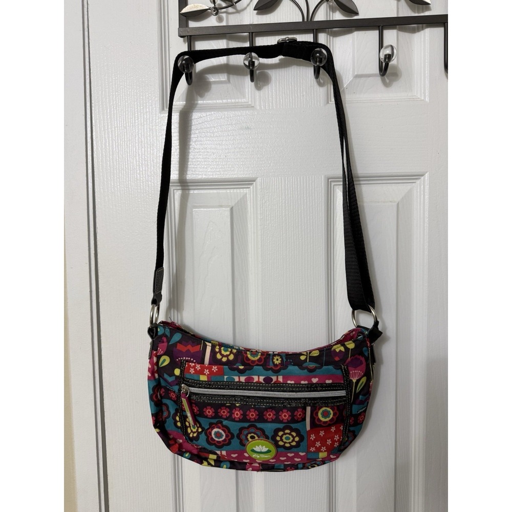 Lily Bloom Crossbody Bag Colorful Boho Multiple Pockets Adjustable Strap